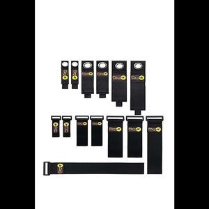 Wrap-It 14-Piece Super-Stretch Multi-Purpose Cinch-Straps Black